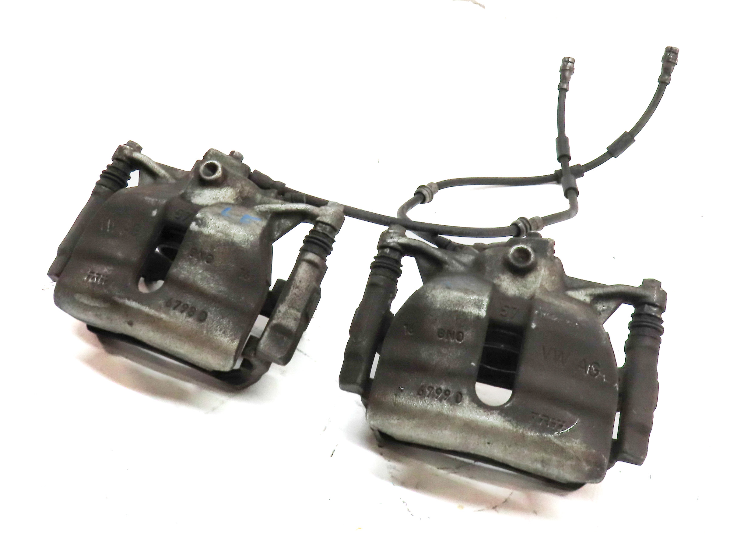 2015-2017 VW GOLF / AUDI A3 TT (8V MK3) 1.8T 2.0T FRONT DISC BRAKE CALIPER SET — exact item pictured